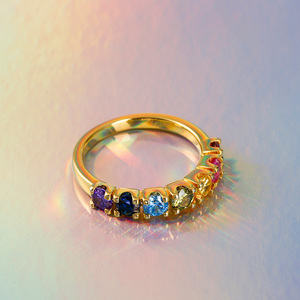 Anillo de Plata de Ley con Múltiples Piedras de Arcoíris Jeulia para Mujer - Product Image 6