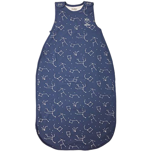 base colour: Navy blue, pattern of white constellation designs.
