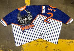 Camiseta de béisbol infantil de rayas personalizadas de alta calidad, camisas lisas, venta al por mayor, equipo de inicio, bordado en blanco, - Product Image 5