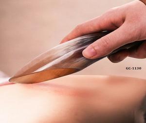 Corne Gua Sha Outil de massage facial Corne de buffle écologique Guasha Bâton pour l'acupuncture Grattage Style ange - Product Image 4