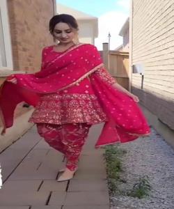 ชุด Salwar แนวปากีสถาน,สินค้ามาใหม่ล่าสุดปากีสถานใส่กับชุดมัสลินกับ Kameez สำหรับผู้หญิงโดยใช้เสื้อผ้าชาติพันธุ์ - Product Image 1