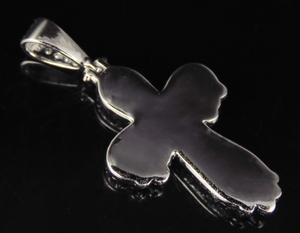 S925 plata esterlina VVS corte redondo Moissanite diamante Cruz colgante para hombres lujo Hip Hop joyería - Product Image 4