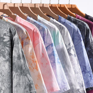 Camiseta informal de algodón para hombre al por mayor con cuello redondo logotipo personalizado Impresión digital mezcla de colores teñido con lazo tela de Jersey de moda - Product Image 4