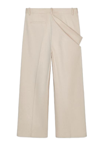 Pantalon plissé beige en coton pour femmes, parfait pour le jogging et le port quotidien, disponible en taille personnalisée, approvisionnement en gros - Product Image 6