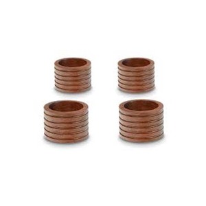 Anillo para Servilletas de Madera Estilo Vintage Ecológico con Diseño Hueco Acanalado, Corte Interior y Pulido de Alto Brillo, Decoración de Mesa - Product Image 1