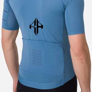 2025 nuevas camisetas de ciclismo en blanco con cremallera completa para hombre 100% Material de poliéster logotipo personalizado de alta calidad Premium para hombres - Product Image 6