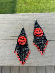 Pendientes de cuentas bohemias con flecos en cascada Andy de diseño turquesa, regalo de joyería único - Product Image 3