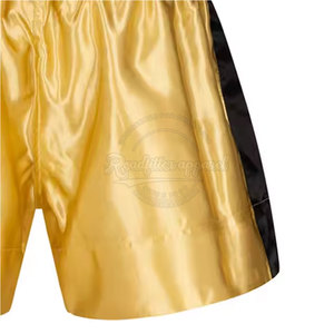 Imprimir nuevo estilo logotipo personalizado súper elástico pantalones cortos de boxeo de secado rápido tela boxeo pantalones cortos de lucha en blanco - Product Image 3