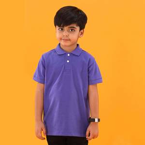 Temporada de verano 100% piqué de algodón peinado 220 Gsm logotipo bordado personalizado manga corta púrpura oscuro niños Polo camisa - Product Image 6