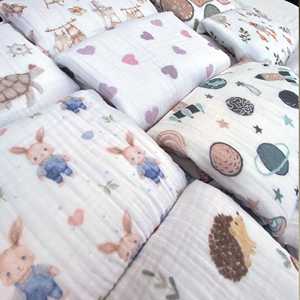 Venta caliente manta de muselina de ganso 4 capas de gasa de algodón abrigo de bebé suave transpirable manta hipoalergénica Baby Shower regalo recién nacido - Product Image 1