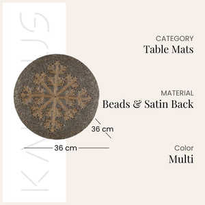 Napperons Ronds Modernes de Luxe en Satin Perlé, Faits Main, Tissés, Brodés et Tricotés, Polyvalents pour la Maison, les Mariages, l'Extérieur, les Hôtels et Noël - Product Image 3