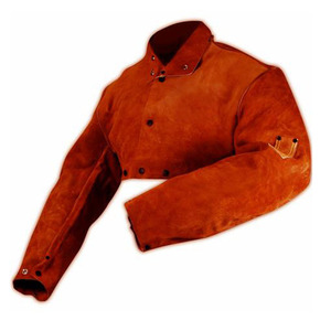 แอกสำหรับงานเชื่อมหนังวัวแบบหนาสีเหลือง PPE สำหรับงานเชื่อมหนังวัวแบบแยกสำหรับงานเชื่อมเสื้อแจ็คเก็ตนิรภัย - Product Image 1