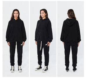 เสื้อฮู้ดดี้ผ้าฝ้ายคุณภาพสูงสั่งทำได้  แบบโอเวอร์ไซส์สำหรับผู้ชายและผู้หญิง  เสื้อสเวตเชิ้ตหนานุ่ม  สไตล์สตรีทแวร์ลำลอง - Product Image 3