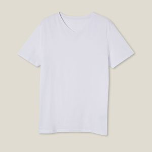 T-shirts pour hommes de la meilleure qualité, polyester/coton peigné, respirant, col en V, manches courtes, logo personnalisé, motif en gros - Product Image 4