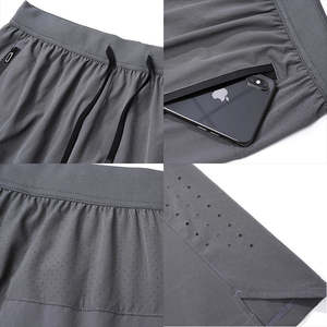 Gimnasio Fitness Hombres Jogging Shorts Secado rápido Transpirable Entrenamiento Atlético Pantalones cortos para correr con malla personalizada - Product Image 4