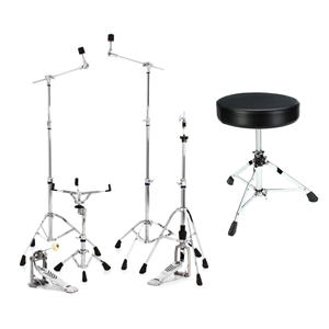 Kit de herrajes Yamaha Serie 800 de 5 piezas HW880, diseñado para bateristas que necesitan alta estabilidad y durabilidad. - Product Image 2