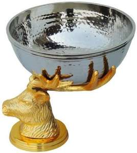 Bol à fruits décoratif de créateur en métal, bol en acier poli et plaqué or pour les décors de table, utilisation à bas prix - Product Image 5