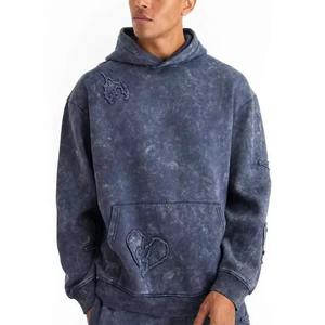 Sweat-shirt à manches longues délavé à l'acide avec jogging, survêtement oversize, mode unisexe, sweat-shirt 450 g/m², survêtement - Product Image 2