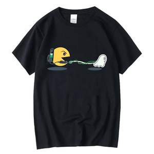 T-shirt décontracté d'été de haute qualité pour hommes 100% coton avec impression de conception drôle col rond et hauts à manches courtes T-shirts à logo avant - Product Image 5