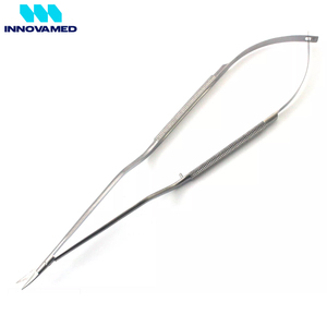 Ciseaux micro-précision à ressort en acier inoxydable à pointe courbée pour broderie, couture et soins esthétiques par INNOVAMED - Product Image 3