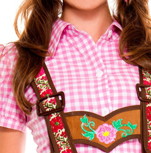 Short en cuir pour femmes de haute qualité couleur unie bavaroise Lederhose pantalon en cuir court pour Oktoberfest Wear - Product Image 2