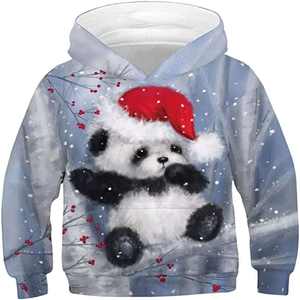 Sudaderas con capucha navideñas para hombre de alta calidad sudaderas empalmadas con logotipo personalizado con diseño bordado precio razonable - Product Image 3