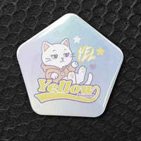 Botón Metálico Pentagonal de 58 mm con Pin de Seguridad o Imán, Logotipo Personalizado Impreso - Product Image 5