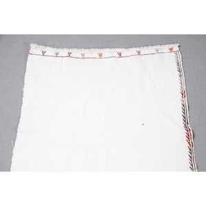 Tapis vintage, tapis turc de 2,5x12,3 pieds, tapis Kilim blanc orange à motifs floraux - Product Image 5