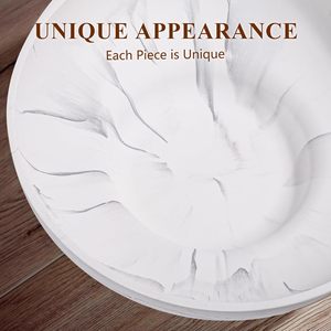 Cuenco para servir de mármol Natural de alta calidad, calidad superior, forma de acabado blanco, decoración contemporánea de tendencia más vendida para el hogar - Product Image 3