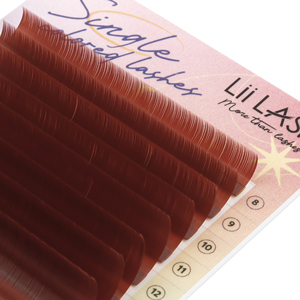 Pestañas de colores fáciles de abanico, volumen autofloreciente, pestañas marrones oscuras al por mayor con embalaje, etiqueta privada personalizada - Product Image 2