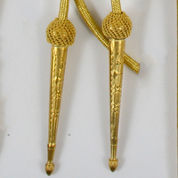Nouveau Bullion D'argent Doré Tactique Aiguillette Bullion Fil De Métal Super Qualité Uniforme Épaule Cordon Uniforme Accessoires
