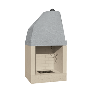 Caminetto a Legna Prefabbricato Open Hearth QR70REF Riscaldato con Materiale Refrattario ad Alte Prestazioni - Product Image 1