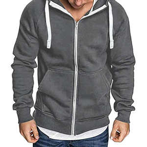 Sweat à capuche zippé en coton pour homme sur mesure, veste en polaire douce, style streetwear, broderie 3D, OEM ODM, usine, vente en gros de vêtements - Product Image 6