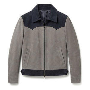 <b>Men</b> <b>Suede</b> Leather <b>Jacket</b> Featuring Soft Texture Button Closure Durable Construction And Stylish Casual Wear - Product Image 1