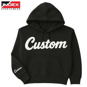 Logotipos personalizados 220g 3D Puff Sudadera con capucha Desgastado Regular Fit Peso pesado Lavado ácido 100% Algodón Invierno - Product Image 4