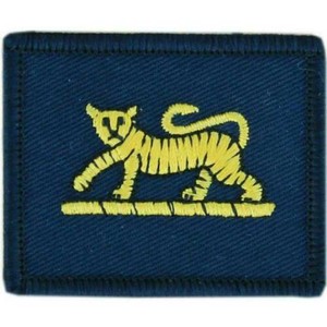 Patch Chevron M Aslam Regalia Co avec Trident Bleu en Feutre Non-Tissé à Coudre et Perles - Product Image 2