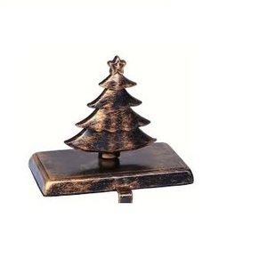 Porte-bas de Noël en cône de pin avec flocon de neige Cintres en métal marron pour les fournitures de vacances de Noël - Product Image 3