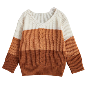 Suéteres de Punto con Cuello Redondo y Sensación de Cachemira para Niños, Suéter de Algodón de Lujo OEM, Ecológico, Transpirable, Cálido y Suave para Invierno, con Bolsillo Delantero - Product Image 2