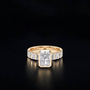 5.00กะรัต E-F/VVS-VS เพชรโมอิสเจิดจรัสแหวนหมั้นทำด้วยเงินสำหรับเธอ - Product Image 3