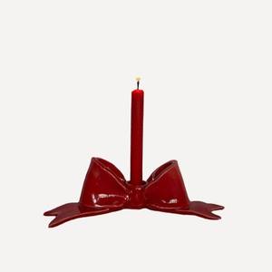 Top Selling Metal Decorative Red <b>Candle</b> Holder Tie Design <b>Dinner</b> Table Decoration High Quality - Product Image 6