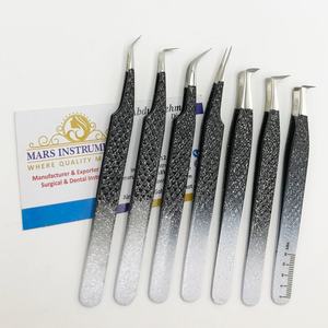 Extension de pince à cils en acier inoxydable couleur arc-en-ciel Type de pointe pointue durable - Product Image 5