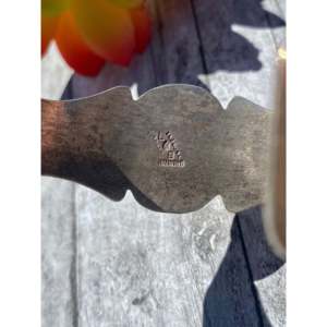 Navajo Pawn-Made Sterling <b>Silver</b> & Amber Fashion <b>Cuff</b> <b>Bracelet</b> - Product Image 5