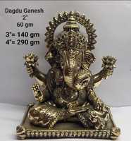 Statue de Ganesh en laiton coulé artisanal, artisanat indien religieux traditionnel et moderne, décoration spirituelle, forme irrégulière, pour la maison