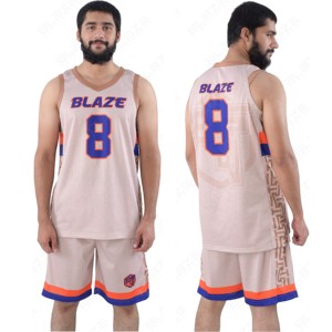 Maillot de basket-ball unisexe pour adultes de haute qualité, respirant, personnalisé avec logo d'équipe imprimé, ensemble short d'été BSCI, grandes tailles - Product Image 1