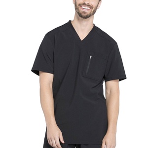 Nouveaux ensembles de gommes d'hôpital, uniforme d'infirmière, gommes adaptées femmes hommes fermeture éclair hiver automne tissu personnalisé Anti-rétrécissement gommes médicales - Product Image 1