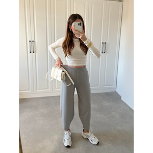 กางเกงคาดิน เครป คูมาส บาโลน แพนโทลอน, 20763 - สีเทา - Product Image 5