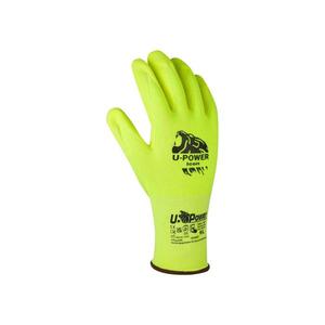 Guantes de seguridad de color amarillo fluorescente ICON, 144 pares de guantes de trabajo - Product Image 1