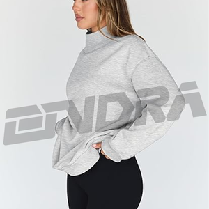 À la mode reine femmes surdimensionné sweat à manches longues col roulé pull haut polaire coupe ample doux décontracté automne hiver streetwear - Product Image 3