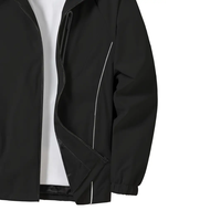 Veste à capuche slim fit pour homme, style safari, avec col montant, motif lettres, imperméable et à séchage rapide, design color block
