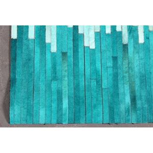 พรมหนังสีน้ำเงินแบบทอแบนสำหรับบ้านและสำนักงาน - Product Image 3